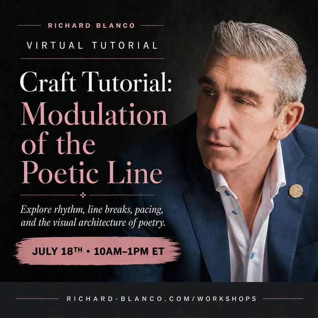 Craft Tutorial: Modulation of the Poetic Line hosted by Richard Blanco